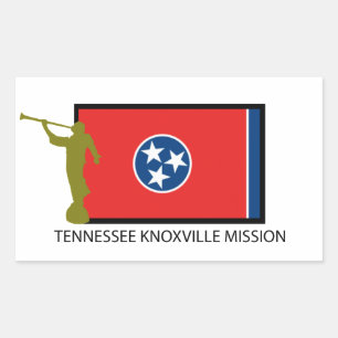 TENNESSEE KNOXVILLE MISSION LDS CTR RECTANGULAR STICKER