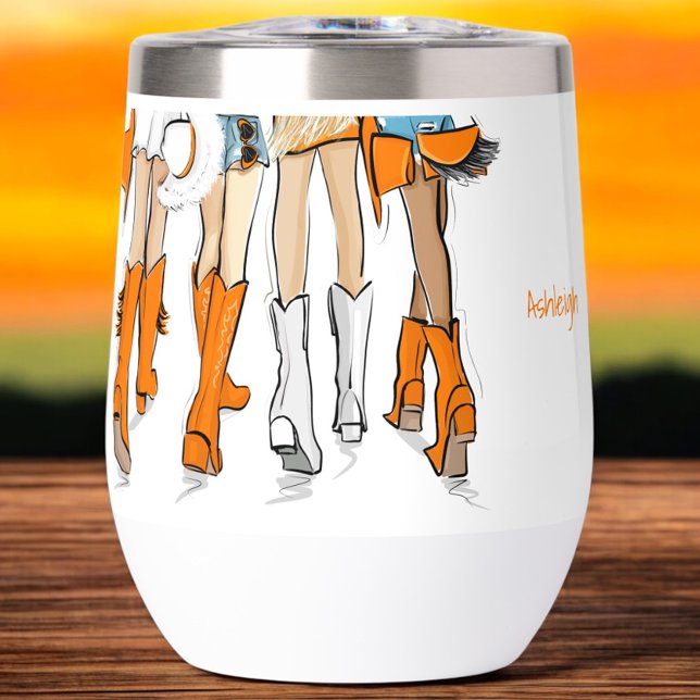 Tennessee Ladies Cowboy Boots Orange Fashion Name (Creator Uploaded)