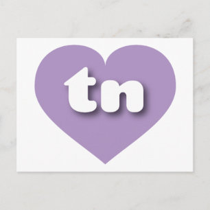 Tennessee lavender heart - I love tn Postcard