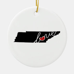 Tennessee Love!  Gifts for TN Lovers Ceramic Tree Decoration