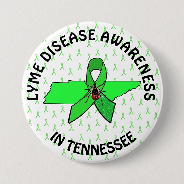 Tennessee Lyme Disease Awareness Button (Front)