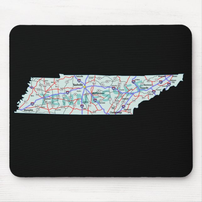 Tennessee Map Mousepad (Front)