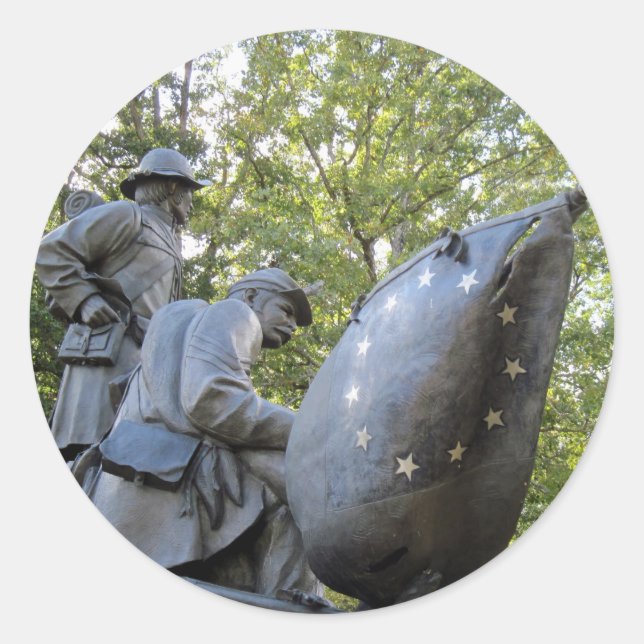 Tennessee Monument Shiloh National Military Park Classic Round Sticker (Front)