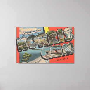 Tennessee - Norris Dam - Large Letter Scenes Canvas Print