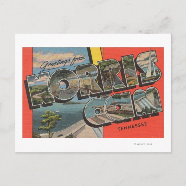 Tennessee - Norris Dam - Large Letter Scenes Postcard (Front)