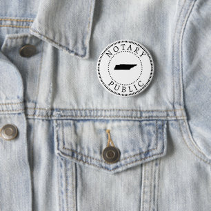 Tennessee Notary Public  6 Cm Round Badge