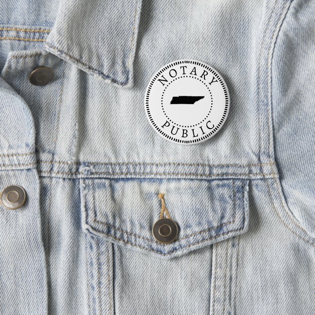 Tennessee Notary Public  6 Cm Round Badge (In Situ)
