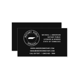 Tennessee Notary Public Services Business Card