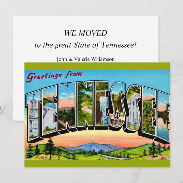 Tennessee Postcard Moving Announcement (Front/Back)