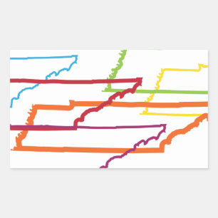 tennessee pride blur rectangular sticker
