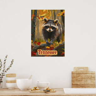 Tennessee Racoon Poster