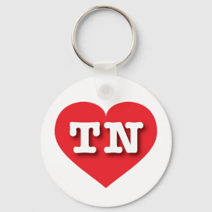 Tennessee Red Heart - I love TN Key Ring