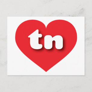 Tennessee red heart - I love tn Postcard