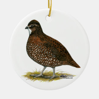 Tennessee Red Quail Ceramic Tree Decoration