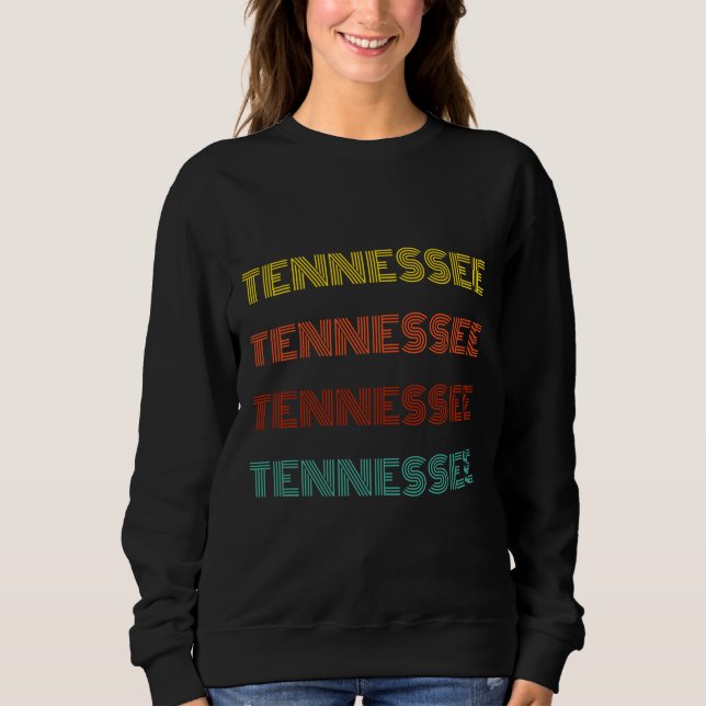 Tennessee Retro Typography American State Sweatshirt (Front)