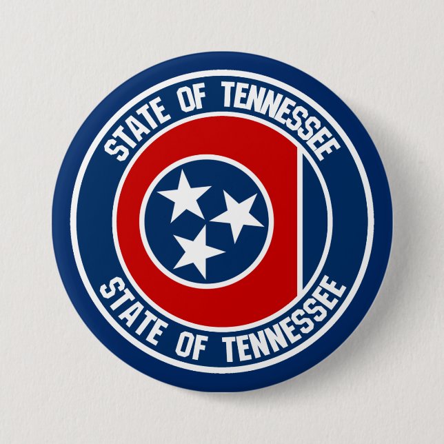 Tennessee Round Emblem 7.5 Cm Round Badge (Front)