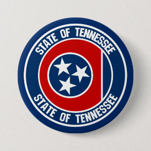 Tennessee Round Emblem 7.5 Cm Round Badge