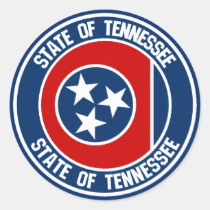 Tennessee Round Emblem Classic Round Sticker