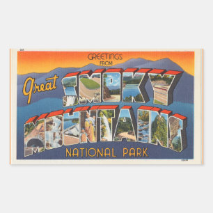 Tennessee, Sheet of 4 Smoky Mtn. Nat. Pk. stickers