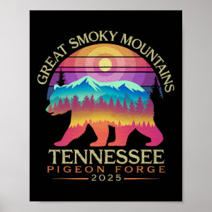 Tennessee Smoky Mountains Family Vacation 2025 Pig Poster