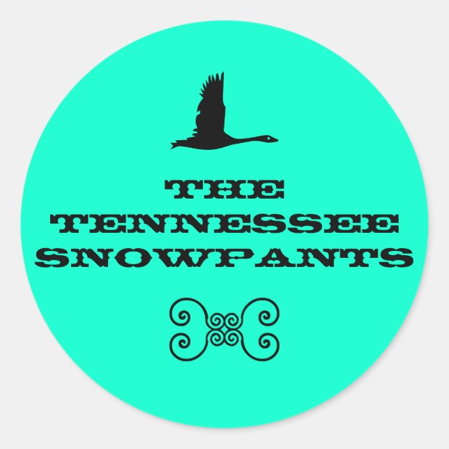 Tennessee Snowpants stickers (Front)