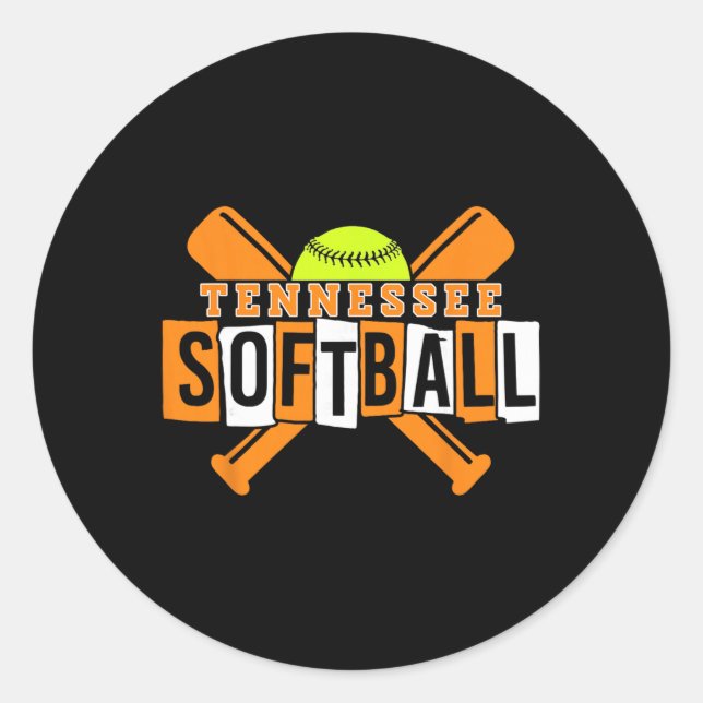 Tennessee Softll _5  Classic Round Sticker (Front)