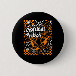 Tennessee Softll Vintage Mens Kids Team Retro Soft 6 Cm Round Badge