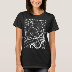 Tennessee Souvenir Knoxville City Street Map T-Shirt