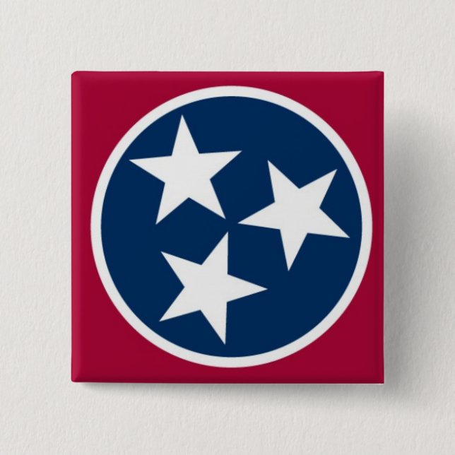 Tennessee State Flag 15 Cm Square Badge (Front)