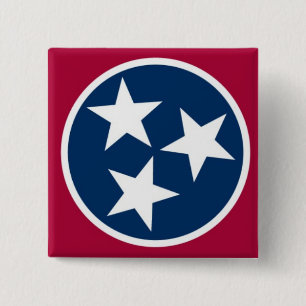 Tennessee State Flag 15 Cm Square Badge