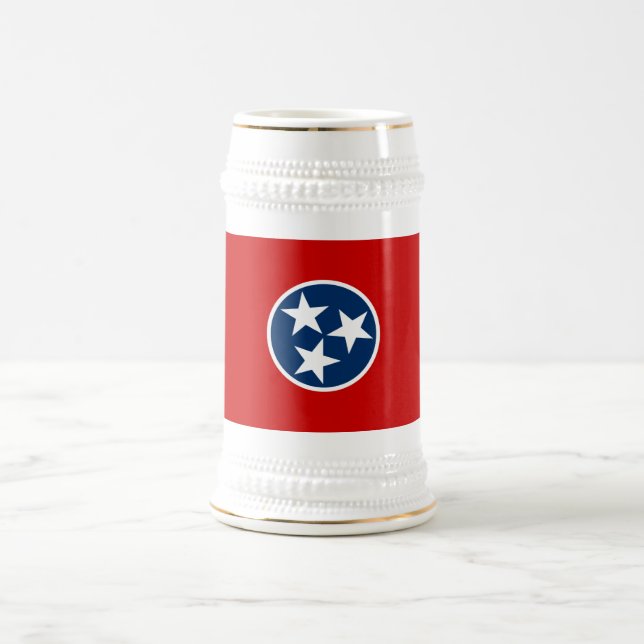 Tennessee State Flag Beer Stein (Center)