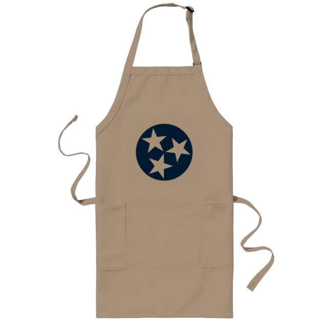 Tennessee State Flag Blue White Stars Long Apron (Front)