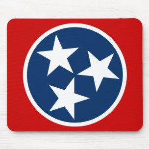 Tennessee State Flag Blue White Stars Mouse Pad