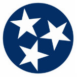 Tennessee State Flag Blue White Stars Standing Photo Sculpture<br><div class="desc">Tennessee State Flag Blue White Stars is a patriotic symbol from the flag of Tennessee.</div>