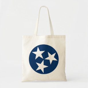 Tennessee State Flag Blue White Stars Tote Bag