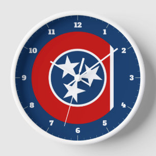 TENNESSEE STATE FLAG CLOCK
