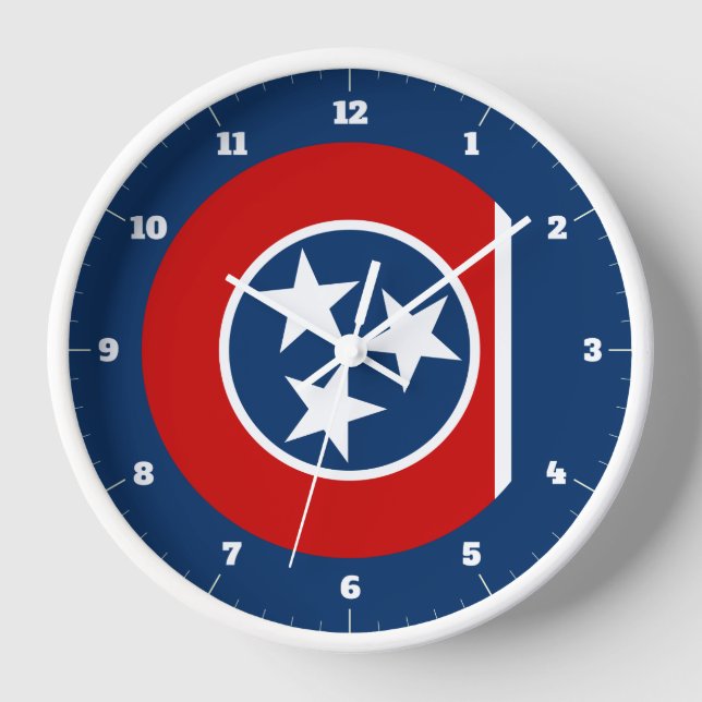 TENNESSEE STATE FLAG CLOCK (Front)