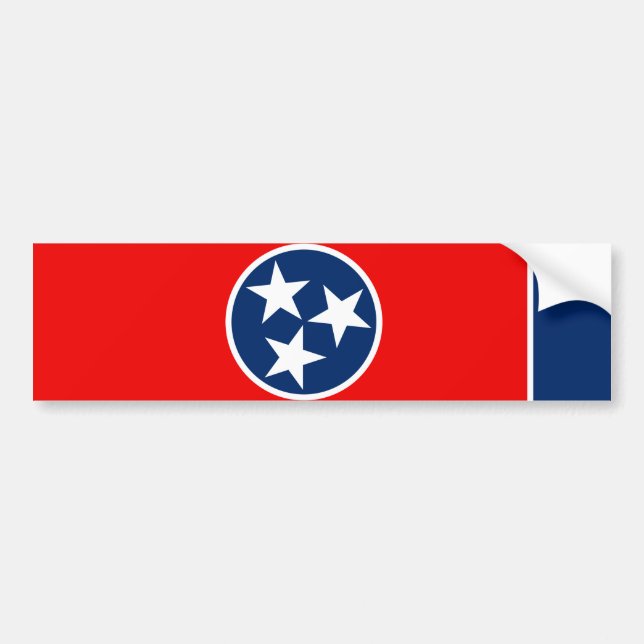Tennessee State Flag Design Bumper Sticker (Front)