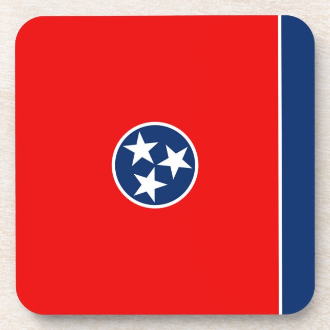 Tennessee State Flag Design Coaster (Front)