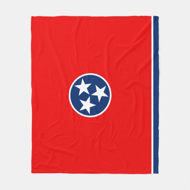 Tennessee State Flag Design Fleece Blanket (Front)