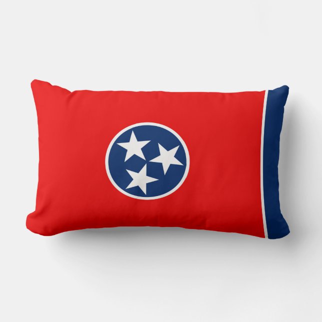Tennessee State Flag Design Lumbar Cushion (Front)