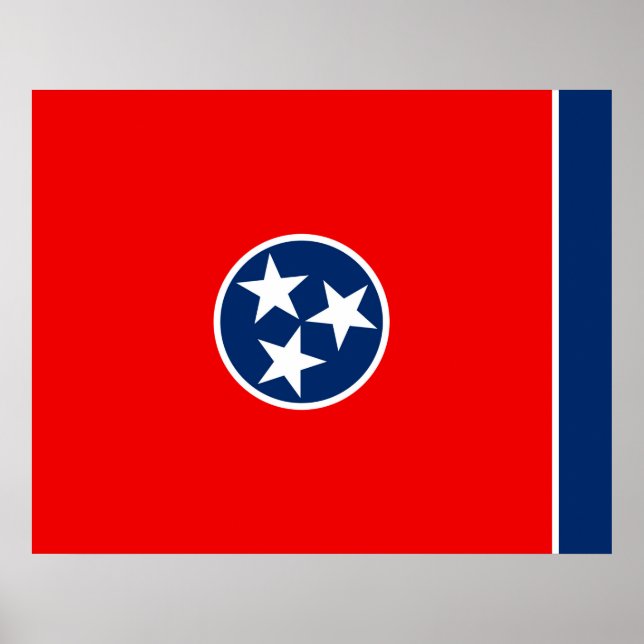 Tennessee State Flag Design Poster (Front)