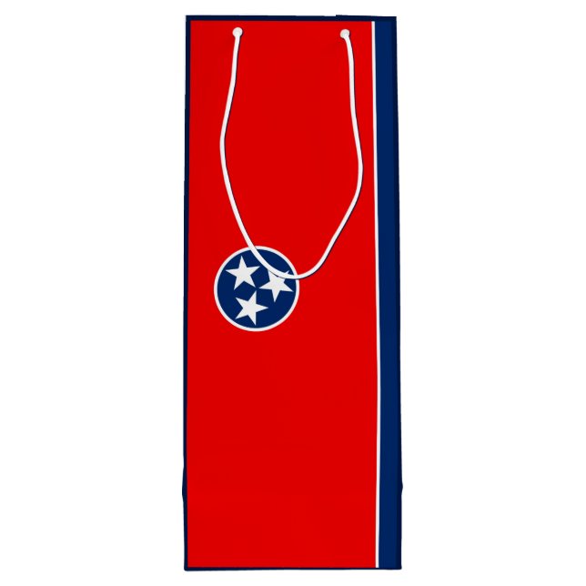 Tennessee State Flag Design Wine Gift Bag (Back)