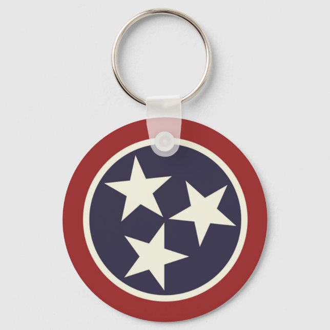 Tennessee state flag key ring (Front)