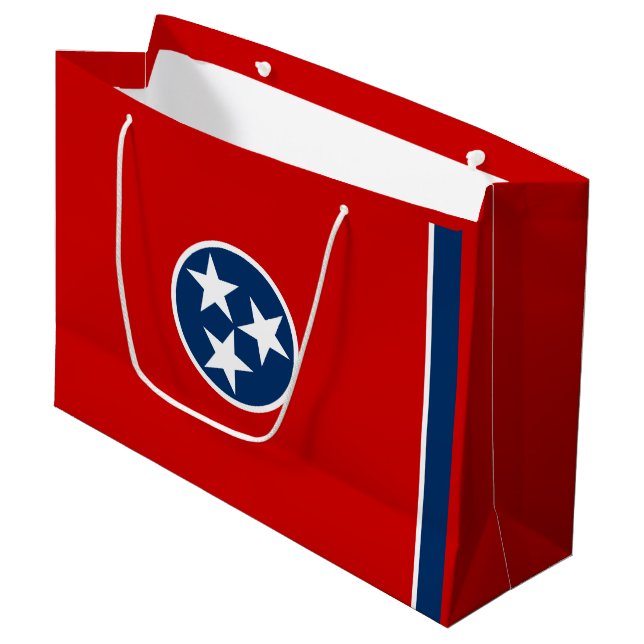 Tennessee State Flag Large Gift Bag (Front Angled)