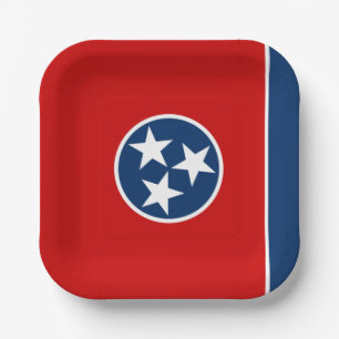 Tennessee State Flag Paper Plate