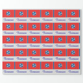Tennessee State Flag Wrapping Paper (Flat)