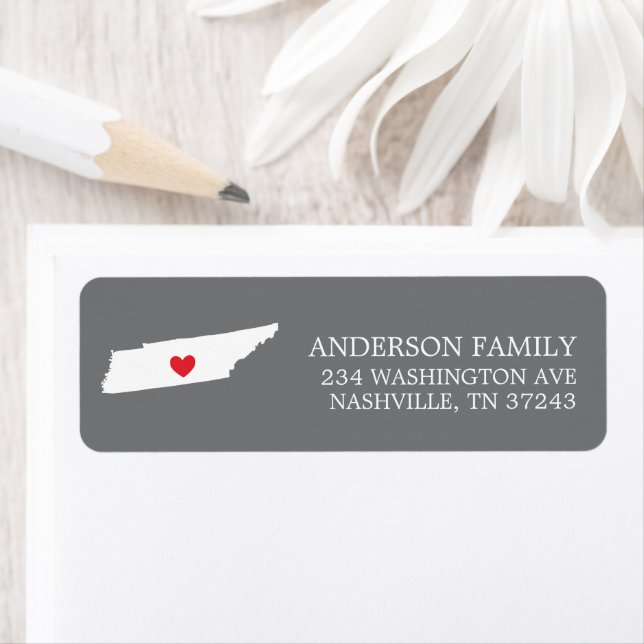 TENNESSEE State | Moving Return Address Label (Insitu)