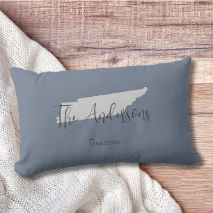 Tennessee State Outline Minimal Throw Pillow