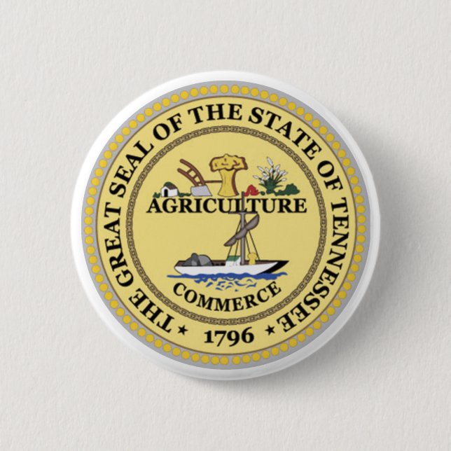 Tennessee State Seal 6 Cm Round Badge (Front)